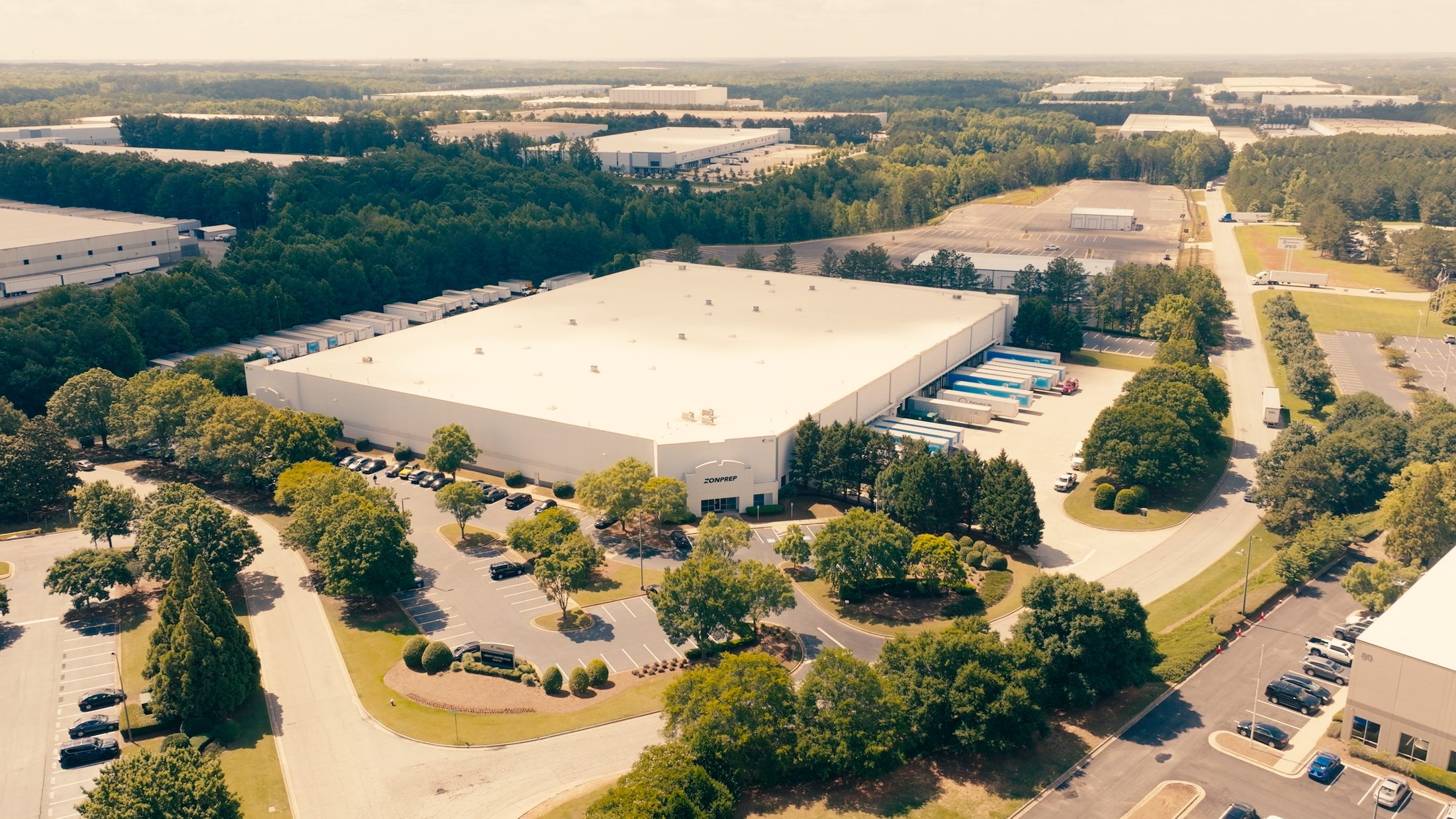 Aerial view of ZonPrep's Georgia warehouse